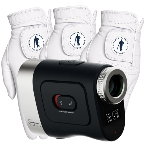 Swingman Autograph Kit: Autograph rangefinder with three Autograph golf gloves