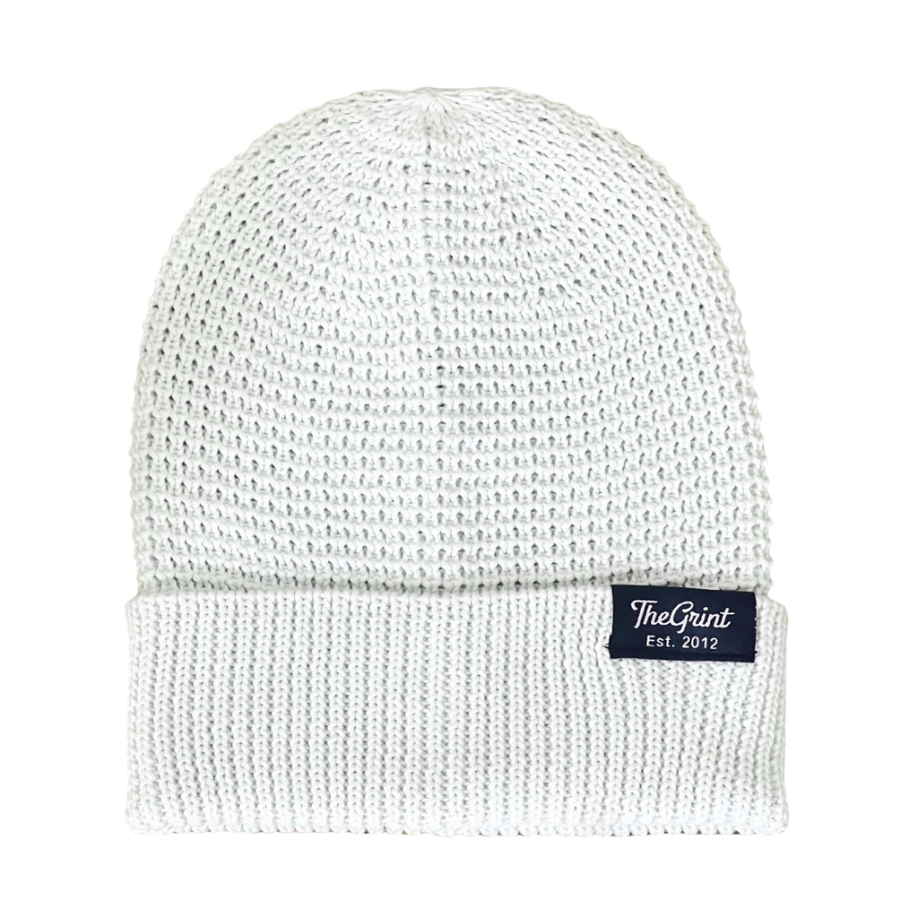 White TheGrint Players knit beanie