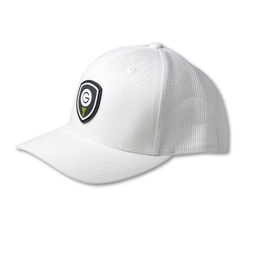 White TheGrint shield snapback
