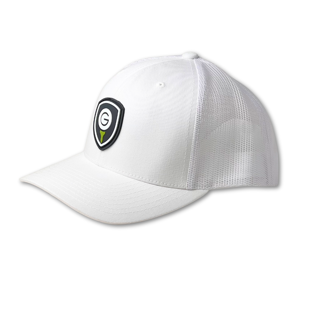White TheGrint shield snapback