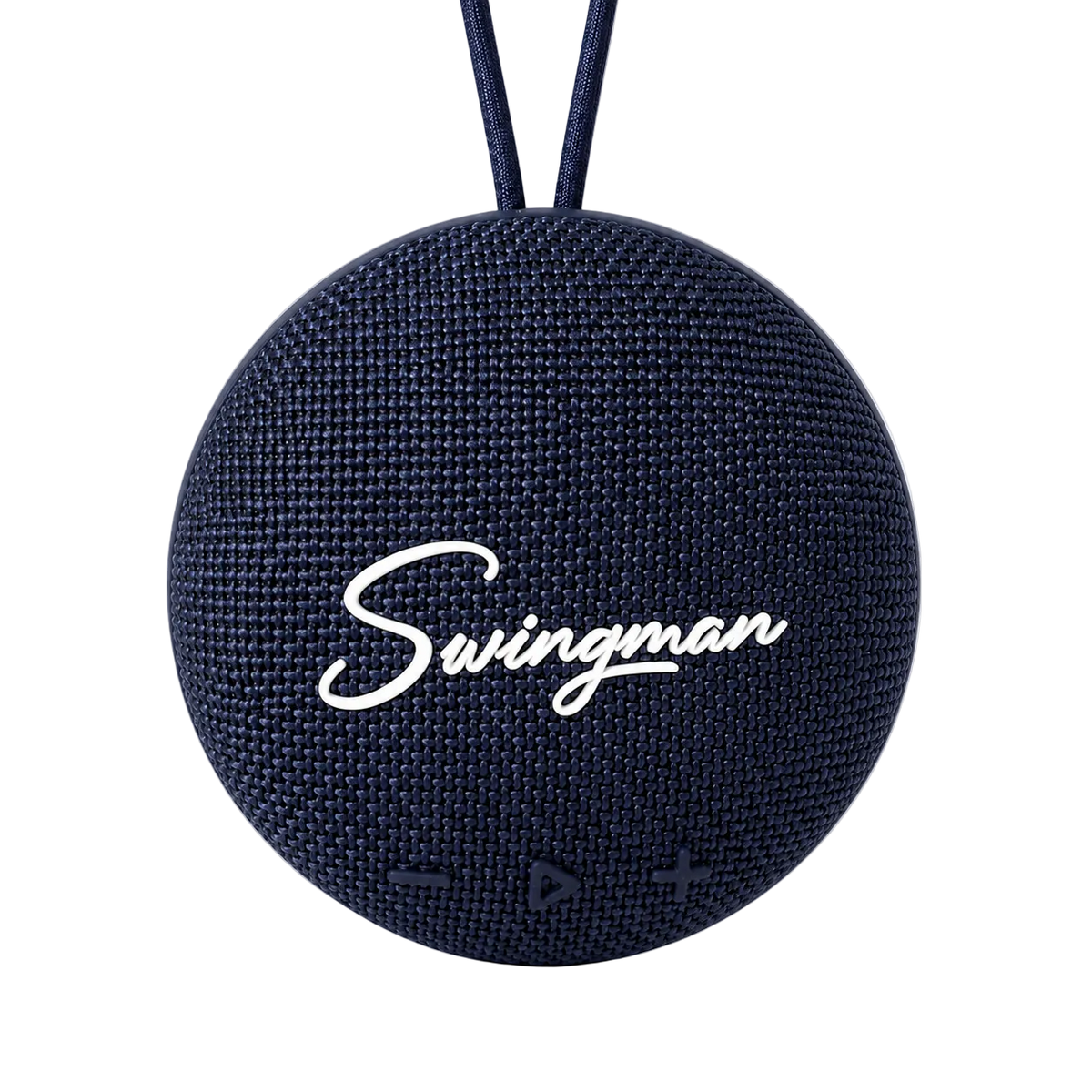Swingman speaker with its hanging strap, front view